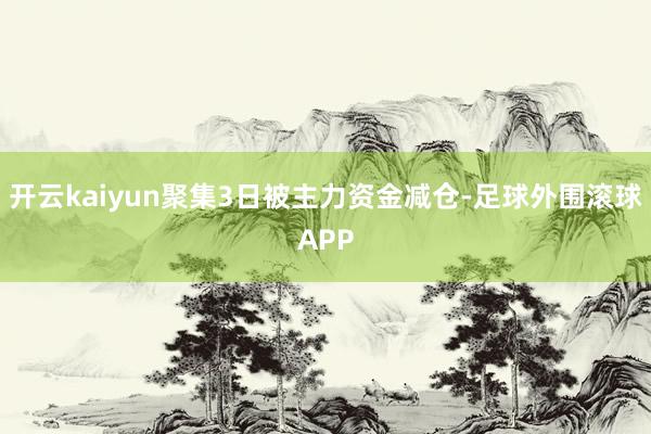 开云kaiyun聚集3日被主力资金减仓-足球外围滚球APP