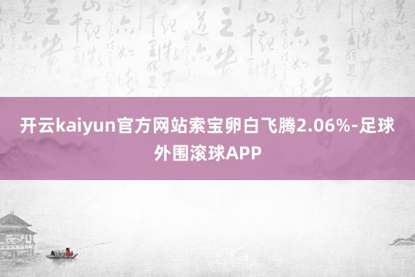 开云kaiyun官方网站索宝卵白飞腾2.06%-足球外围滚球APP