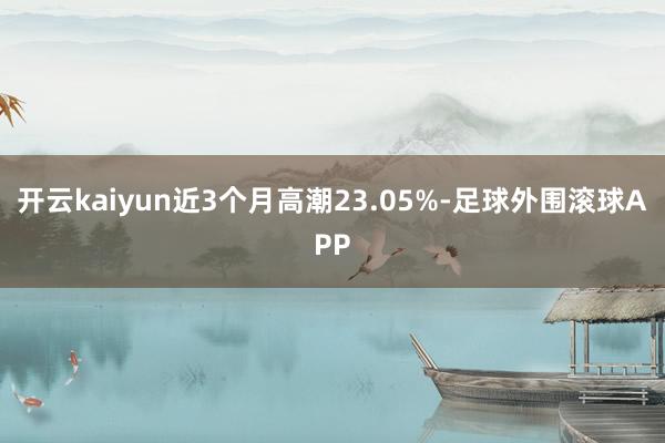 开云kaiyun近3个月高潮23.05%-足球外围滚球APP