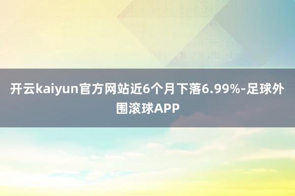 开云kaiyun官方网站近6个月下落6.99%-足球外围滚球APP