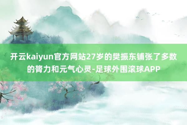 开云kaiyun官方网站27岁的樊振东铺张了多数的膂力和元气心灵-足球外围滚球APP