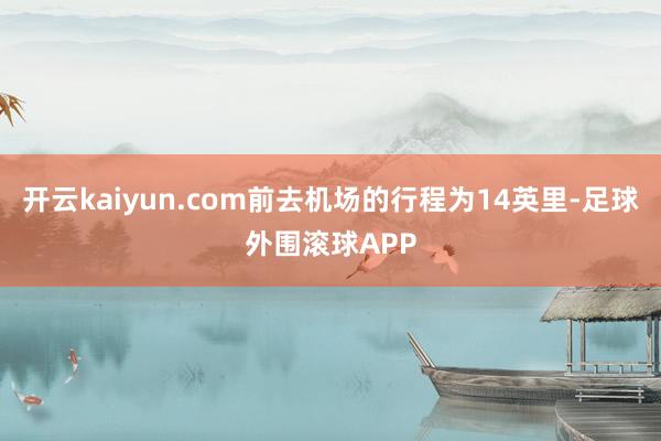 开云kaiyun.com前去机场的行程为14英里-足球外围滚球APP