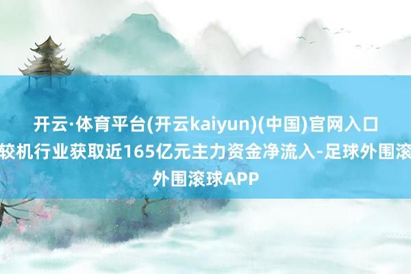 开云·体育平台(开云kaiyun)(中国)官网入口登录计较机行业获取近165亿元主力资金净流入-足球外围滚球APP