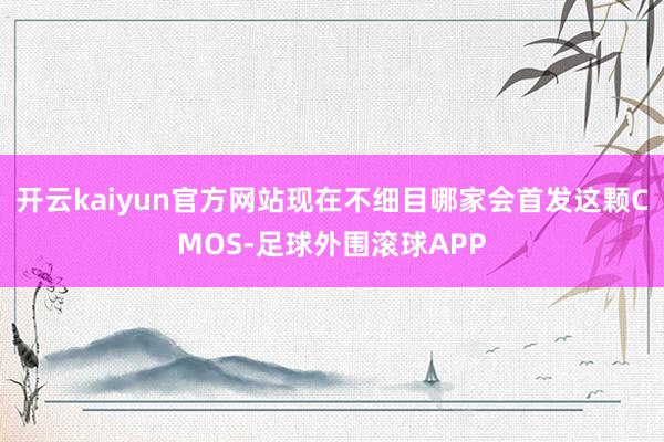 开云kaiyun官方网站现在不细目哪家会首发这颗CMOS-足球外围滚球APP