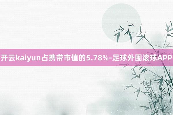 开云kaiyun占携带市值的5.78%-足球外围滚球APP
