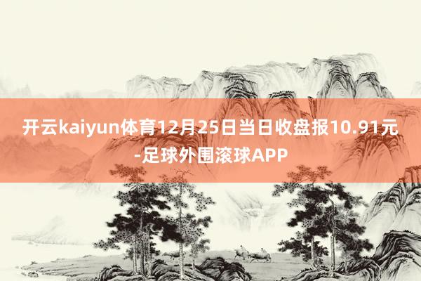 开云kaiyun体育12月25日当日收盘报10.91元-足球外围滚球APP
