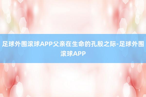 足球外围滚球APP父亲在生命的孔殷之际-足球外围滚球APP
