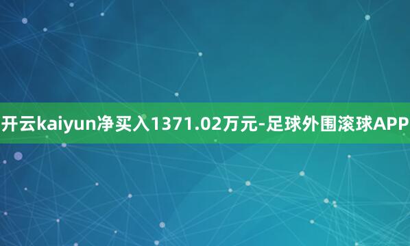 开云kaiyun净买入1371.02万元-足球外围滚球APP