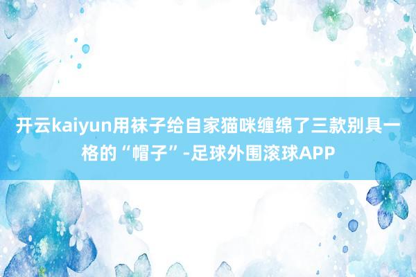 开云kaiyun用袜子给自家猫咪缠绵了三款别具一格的“帽子”-足球外围滚球APP
