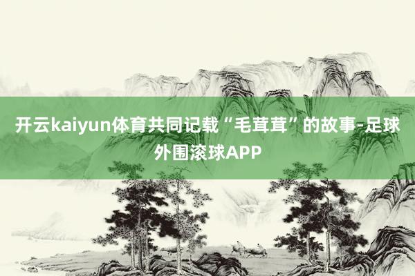 开云kaiyun体育共同记载“毛茸茸”的故事-足球外围滚球APP
