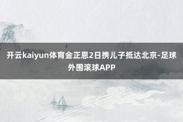 开云kaiyun体育金正恩2日携儿子抵达北京-足球外围滚球APP